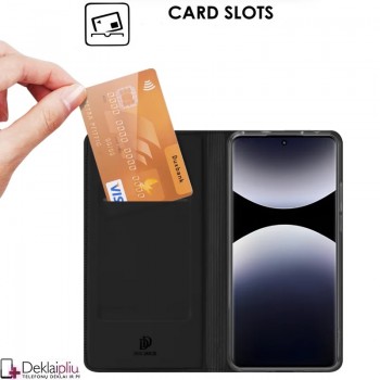 Dux Ducis Skin Pro dirbtinės odos dėklas - juodas (Xiaomi Redmi Note 14 Pro 4G) Dux Ducis Skin Pro dirbtinės odos dėklas - juodas (Xiaomi Redmi Note 14 Pro 4G)